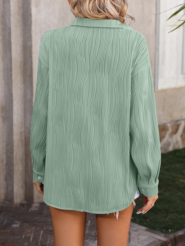 Miss | Blouse Dames Lange Mouwen Jacquard - Polyester - Miss Madera MIS-NA6ENY