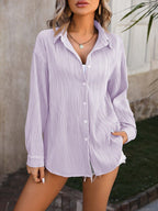 Miss | Blouse Dames Lange Mouwen Jacquard - Polyester - Miss Madera MIS-C3Q9C6