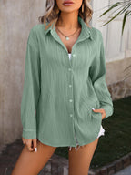 Miss | Blouse Dames Lange Mouwen Jacquard - Polyester - Miss Madera MIS-C3Q9C6