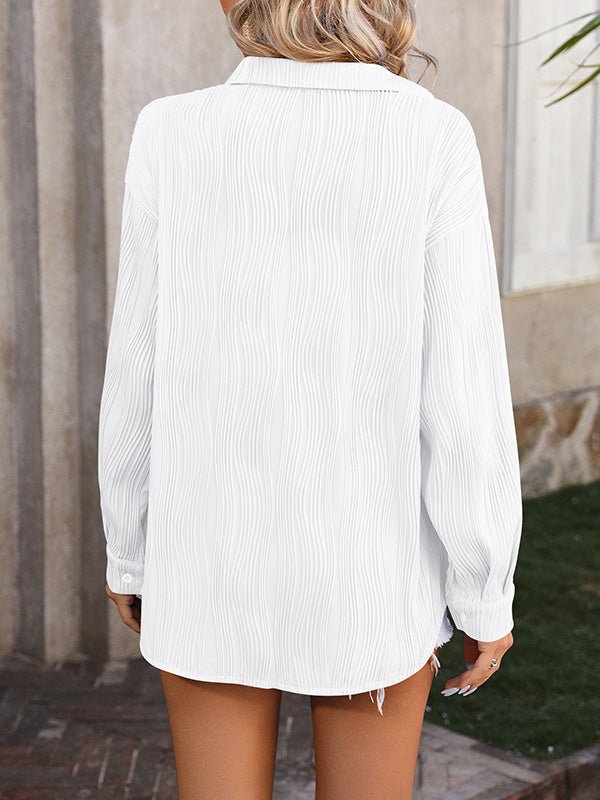 Miss | Blouse Dames Lange Mouwen Jacquard - Polyester - Miss Madera MIS-C3Q9C6