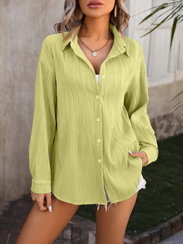 Miss | Blouse Dames Lange Mouwen Jacquard - Polyester - Miss Madera MIS-C3Q9C6