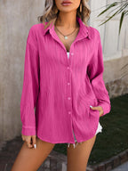 Miss | Blouse Dames Lange Mouwen Jacquard - Polyester - Miss Madera MIS-C3Q9C6