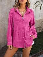 Miss | Blouse Dames Lange Mouwen Jacquard - Polyester - Miss Madera MIS-C3Q9C6