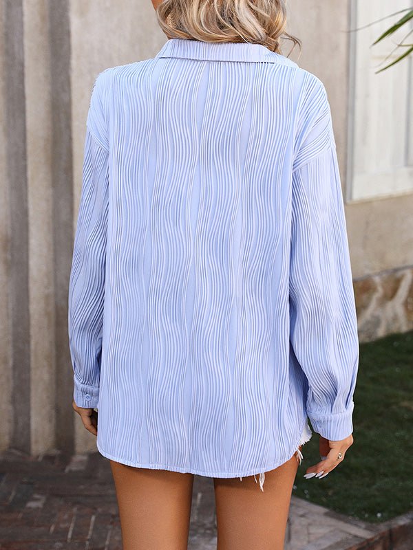 Miss | Blouse Dames Lange Mouwen Jacquard - Polyester - Miss Madera MIS-W9XV5U