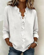 Miss | Blouse Dames Lente Zomer Relaxed Ruches - Viscose - Miss Madera MIS-46XXBL