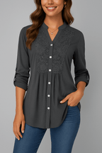 Miss | Blouse Dames Lente Zomer Tuniek Kant - Viscose - Miss Madera MIS-RYOFS3