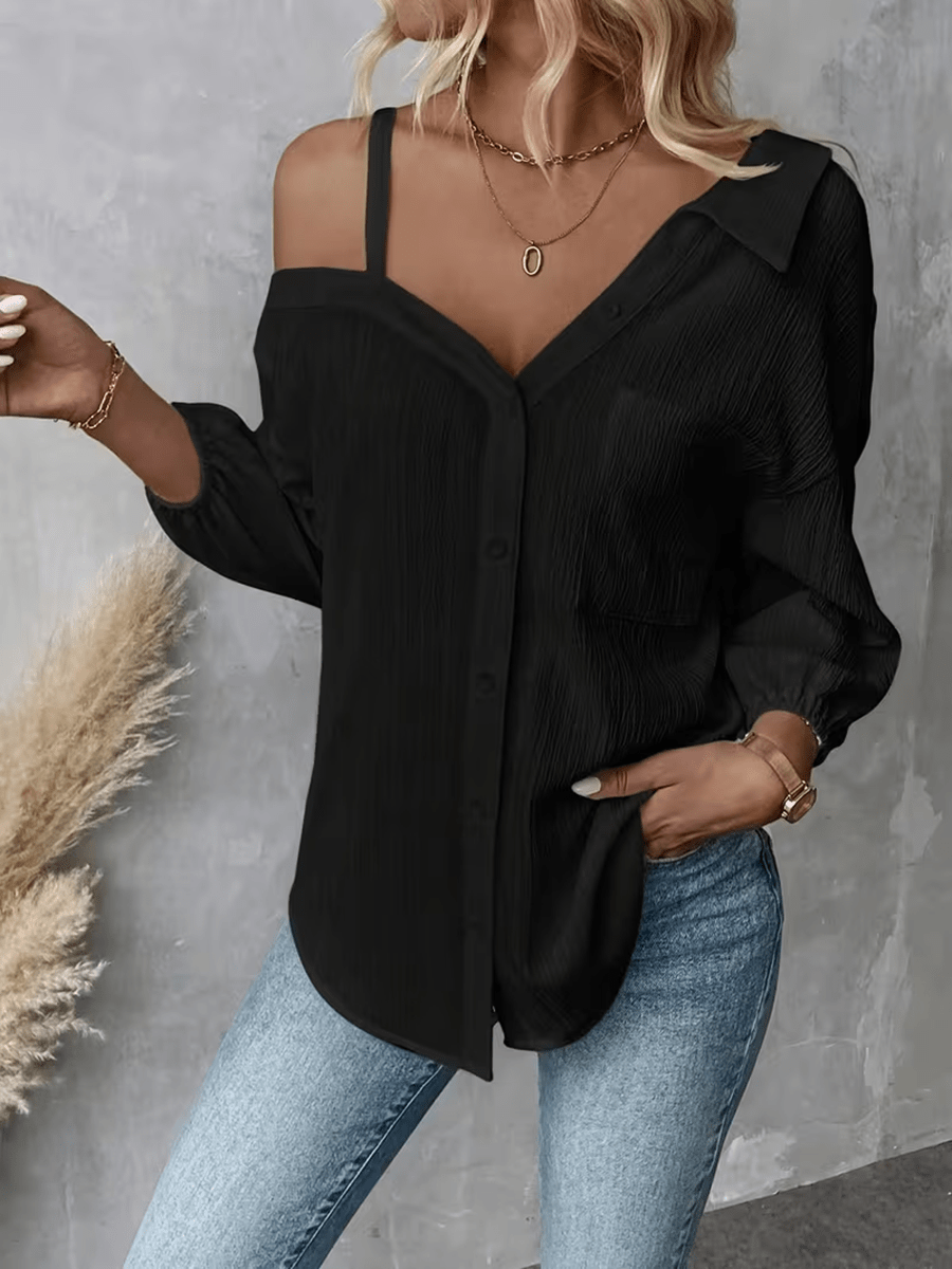 Miss | Blouse Dames Lente/Zomer Loose Fit - Katoen - Miss Madera MIS-VOSC3A