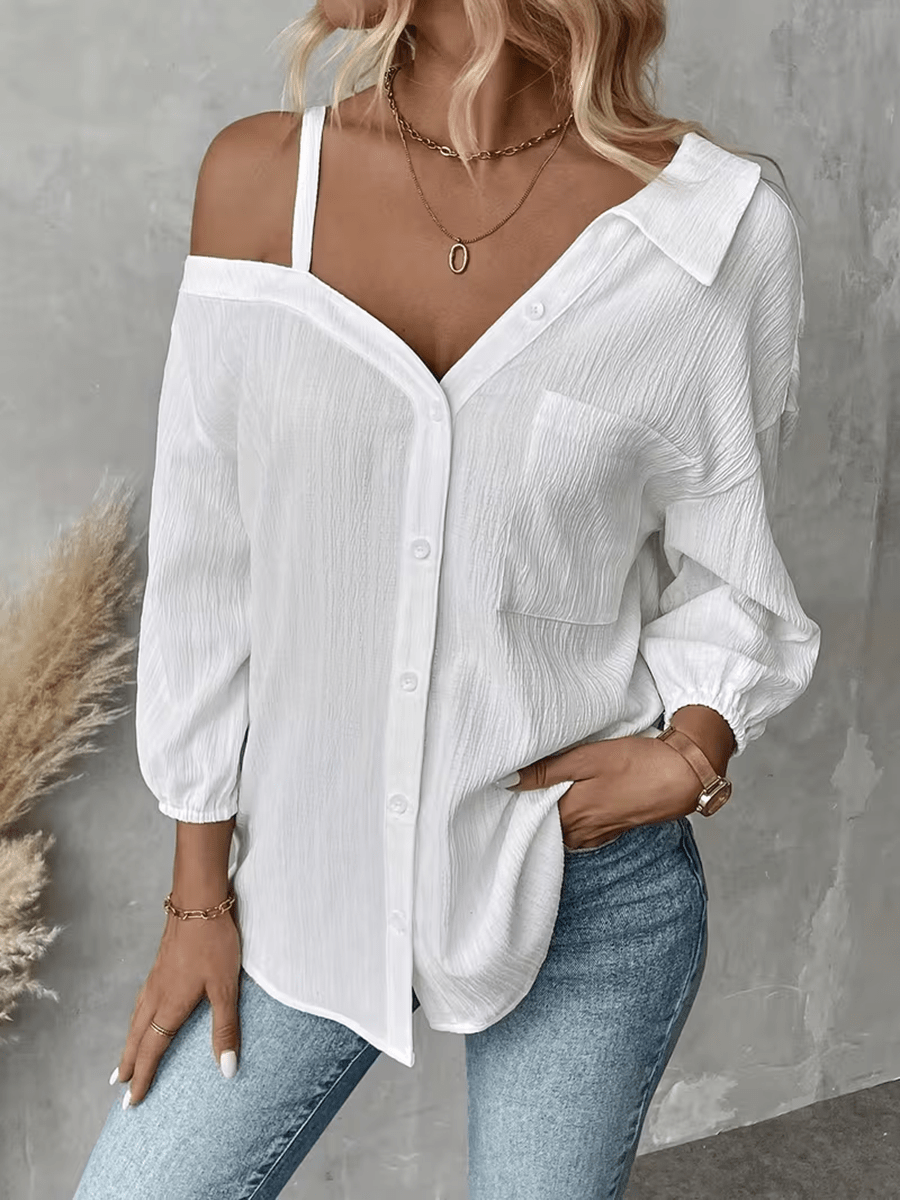 Miss | Blouse Dames Lente/Zomer Loose Fit - Katoen - Miss Madera MIS-VOSC3A