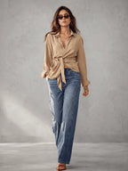 Miss | Blouse Dames Loose Fit Lange Mouwen - Katoenblend - Miss Madera MIS-JRRQNO