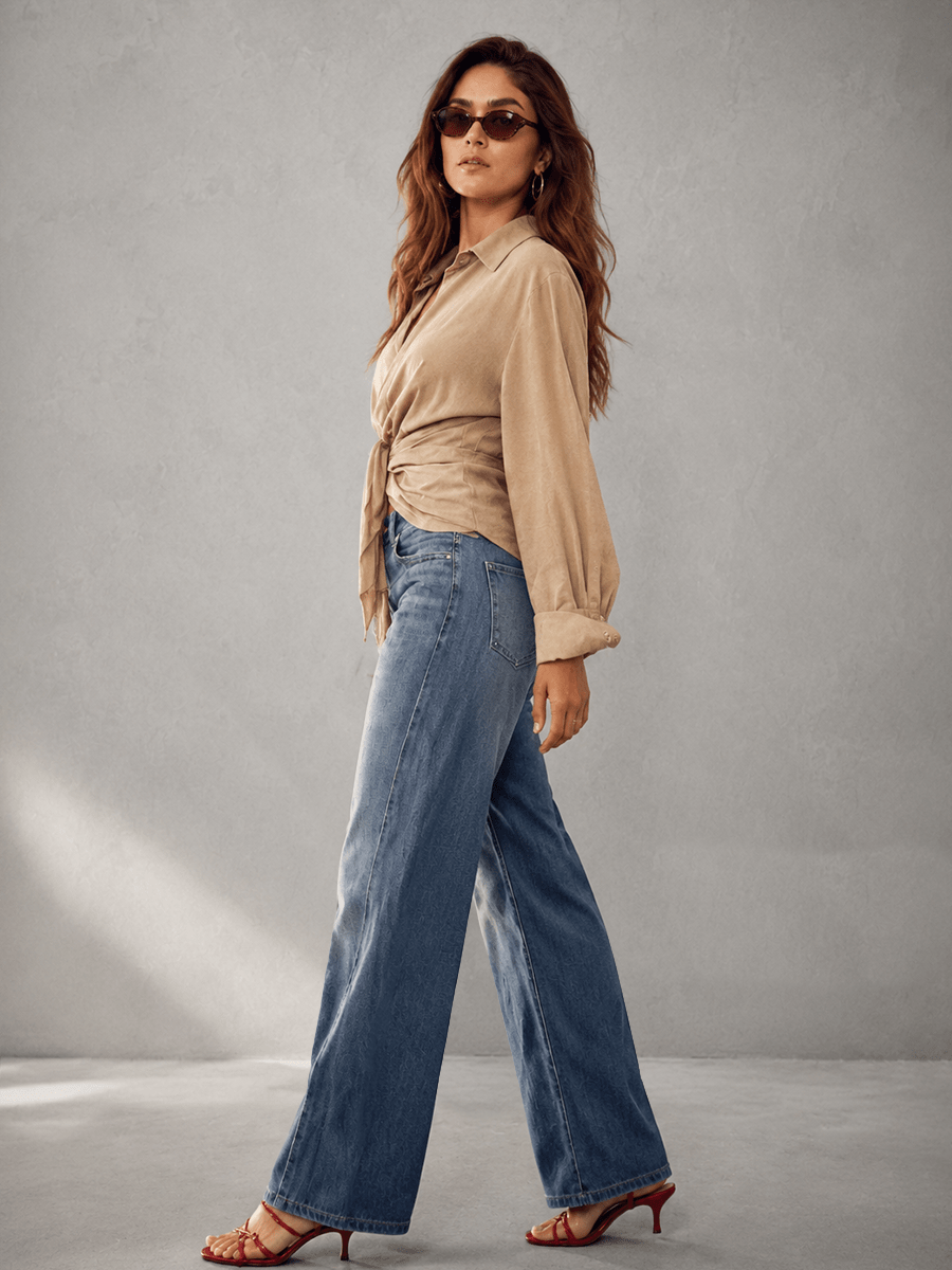Miss | Blouse Dames Loose Fit Lange Mouwen - Katoenblend - Miss Madera MIS-JRRQNO