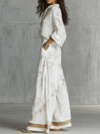 Miss | Blouse Dames Loose Fit Lange Mouwen - Katoenblend - Miss Madera MIS-FETML9