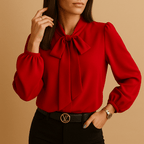 Miss | Blouse Dames Loose Fit Strik Detail - Lichtgewicht Stof - Miss Madera MIS-CS4MR6