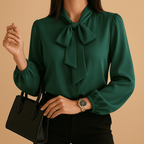 Miss | Blouse Dames Loose Fit Strik Detail - Lichtgewicht Stof - Miss Madera MIS-HL061Y