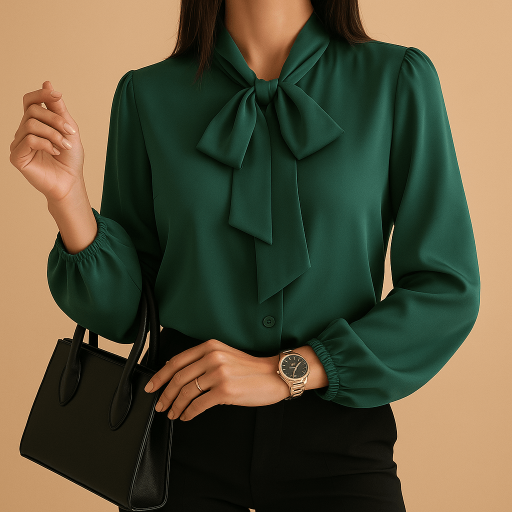 Miss | Blouse Dames Loose Fit Strik Detail - Lichtgewicht Stof - Miss Madera MIS-HL061Y