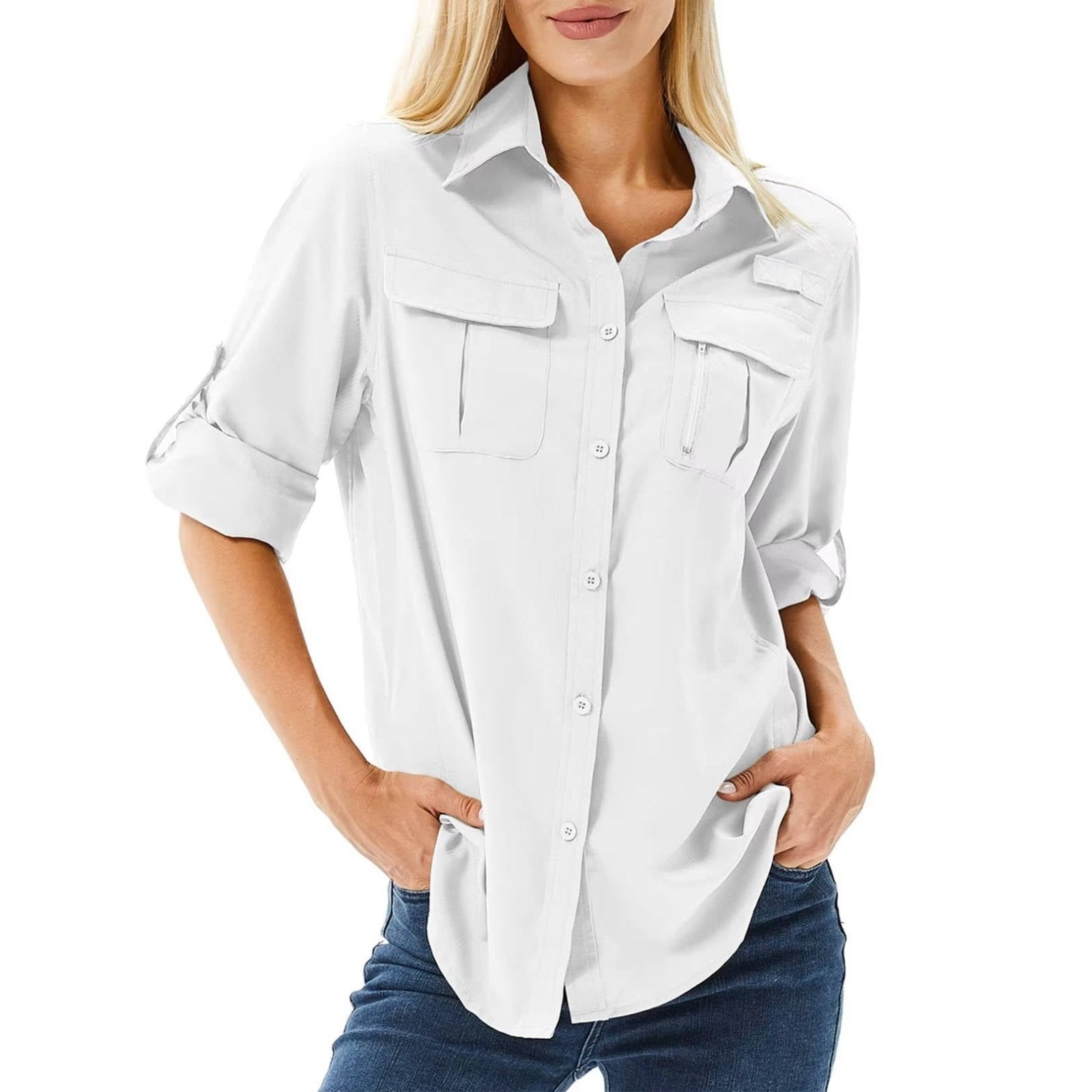 Miss | Blouse Dames Outdoor Lange Mouw Safari - Polyester - Miss Madera MIS-URYODE