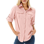 Miss | Blouse Dames Outdoor Lange Mouw Safari - Polyester - Miss Madera MIS-S6J6YH