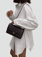 Miss | Blouse Dames Oversized Gestreept Lang - Katoen - Miss Madera MIS-1C7O2G
