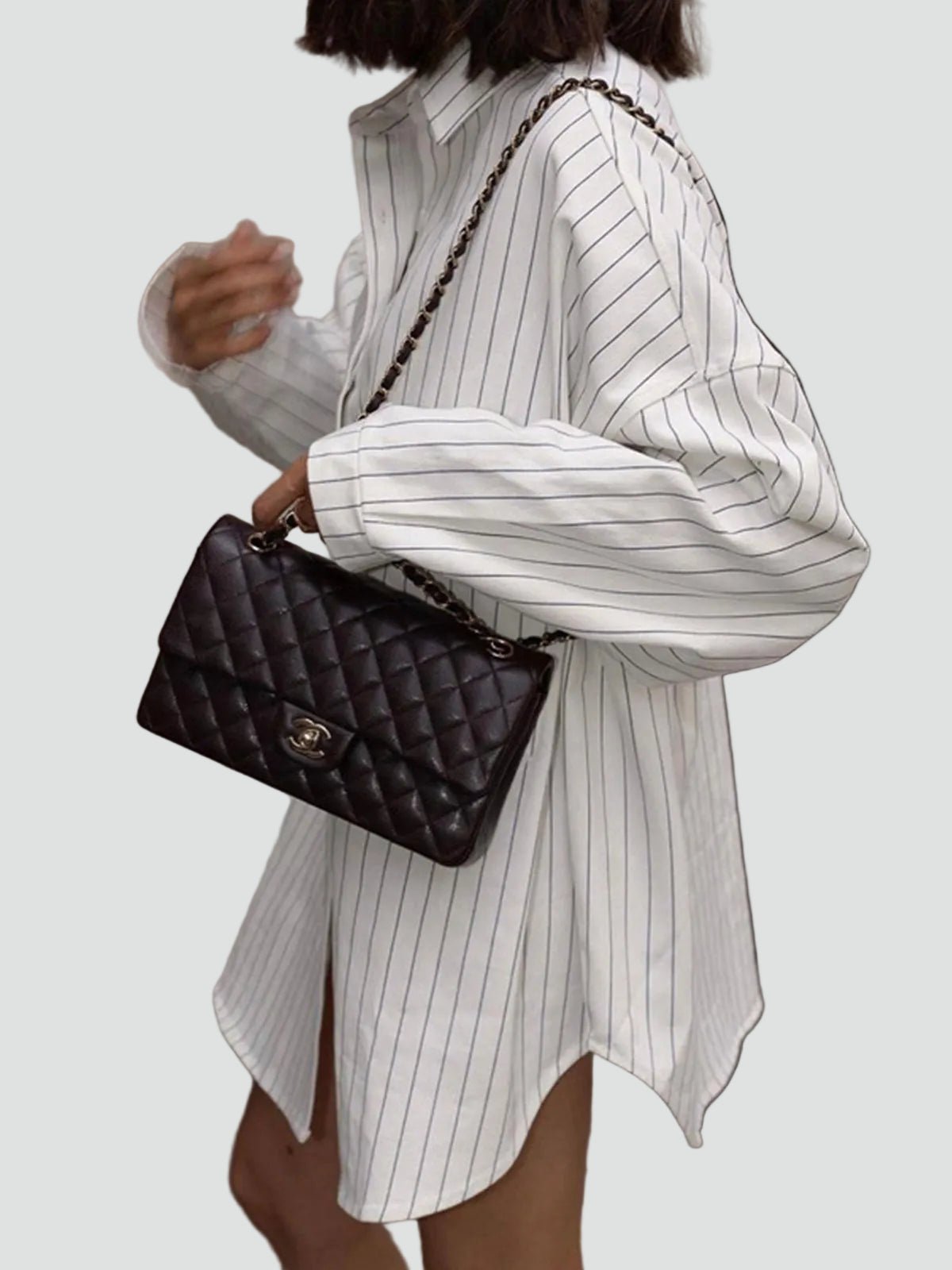 Miss | Blouse Dames Oversized Gestreept Lang - Katoen - Miss Madera MIS-1C7O2G