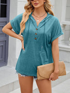 Miss | Blouse Dames Oversized Hooded - Viscose - Miss Madera MIS-DZAOPV