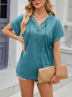 Miss | Blouse Dames Oversized Hooded - Viscose - Miss Madera MIS-DZAOPV