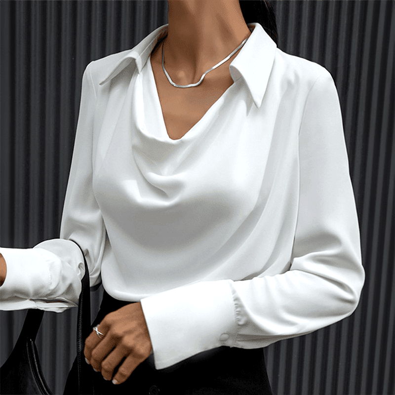 Miss | Blouse Dames V-hals - Satijn - Miss Madera MIS-E8GMSD