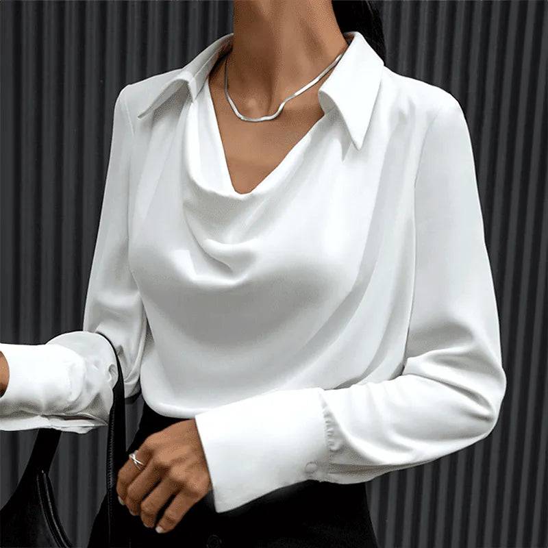 Miss | Blouse Dames V-hals - Satijn - Miss Madera MIS-E8GMSD