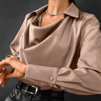 Miss | Blouse Dames V-hals - Satijn - Miss Madera MIS-RS63NK