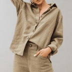 Miss | Blouse Dames Vintage Linnen - Katoen Mix - Miss Madera MIS-7LXECI