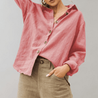 Miss | Blouse Dames Vintage Linnen - Katoen Mix - Miss Madera MIS-XK2FKL
