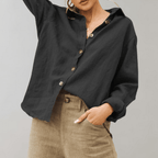 Miss | Blouse Dames Vintage Linnen - Katoen Mix - Miss Madera MIS-YKEFNR