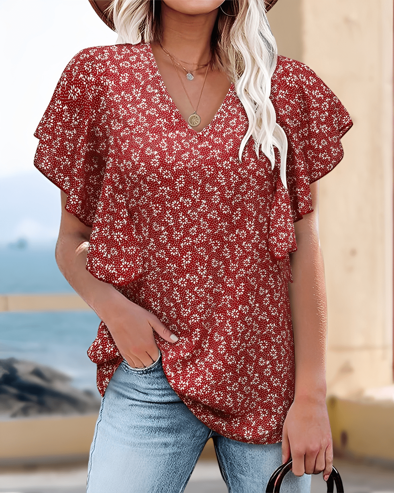 Miss | Blouse Dames Vintage Relaxed - Viscose - Miss Madera MIS-TFTY88
