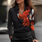 Miss | Blouse Dames Watervalhals Lange Mouwen - Satijn - Miss Madera MIS-BASQZ8