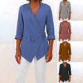 Miss | Blouse Dames Wikkelstijl Sjaalkraag 3/4-Mouw - Miss Madera MIS-14JY2S
