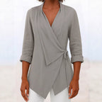 Miss | Blouse Dames Wikkelstijl Sjaalkraag 3/4-Mouw - Miss Madera MIS-14JY2S