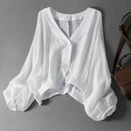 Miss | Blouse Dames Zomer Linnen - Katoen Mix - Miss Madera MIS-TWR1KX