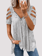 Miss | Blouse Dames Zomer Oversized Cut-Out - Viscose - Miss Madera MIS-8M2KFF