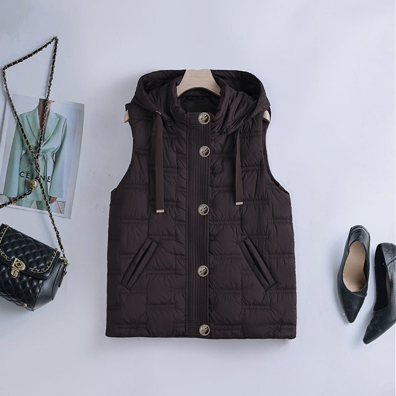 Miss | Bodywarmer Dames Gewatteerd Capuchon Mouwloos - Polyester - Miss Madera MIS-GDUOYF