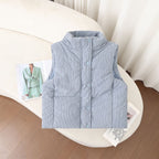 Miss | Bodywarmer Dames Hoge Kraag Gevoerd Kort Gesneden - Corduroy - Miss Madera MIS-03F8JD
