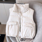 Miss | Bodywarmer Dames Hoge Kraag Kort Boxy Gewatteerd - Miss Madera MIS-VNI8LE