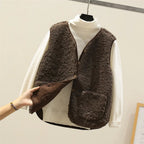 Miss | Bodywarmer Dames Losvallend Knoopsluiting Zakken - Katoen - Miss Madera MIS-4H8930