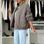 Miss | Bomberjack Dames Casual - Polyester Mix - Miss Madera MIS-B6D522