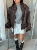 Miss | Bomberjack Dames Oversized - Polyester - Miss Madera MIS-C79C2A
