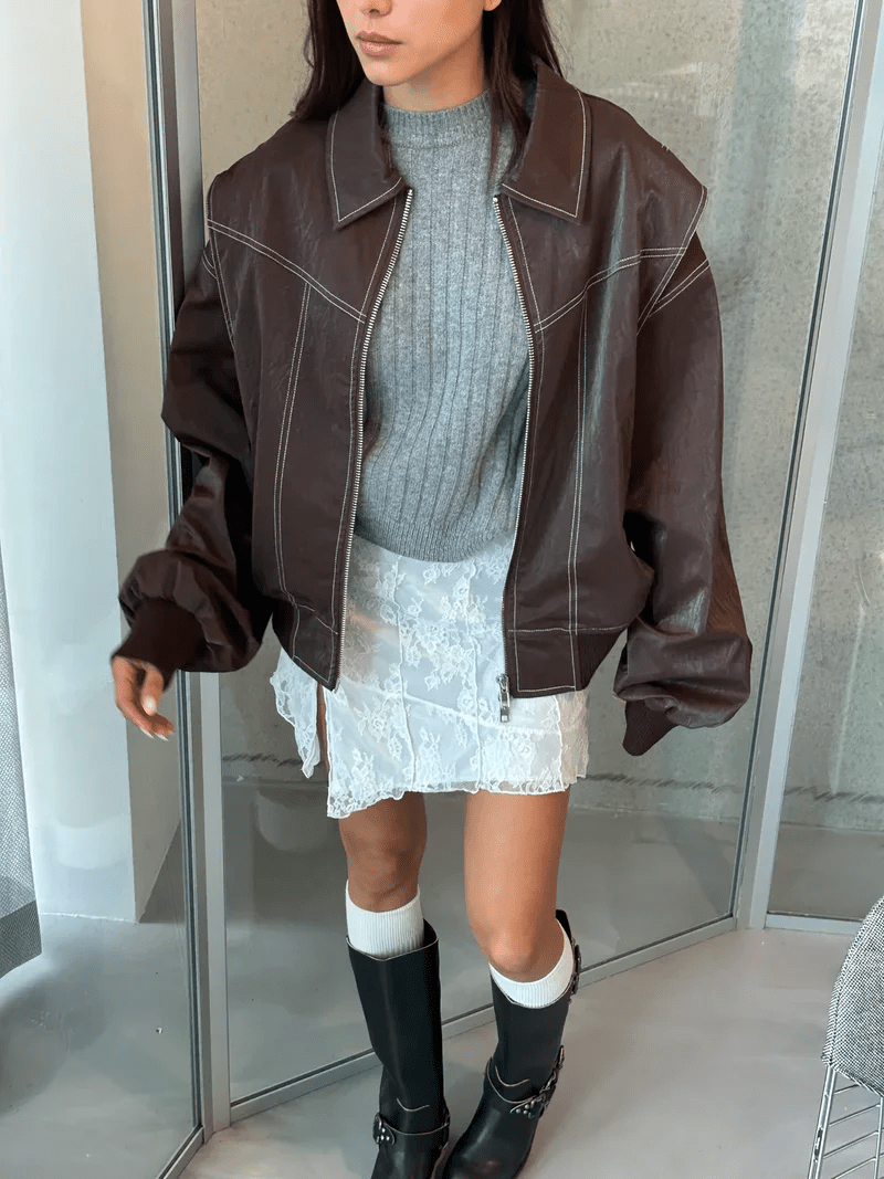 Miss | Bomberjack Dames Oversized - Polyester - Miss Madera MIS-C79C2A