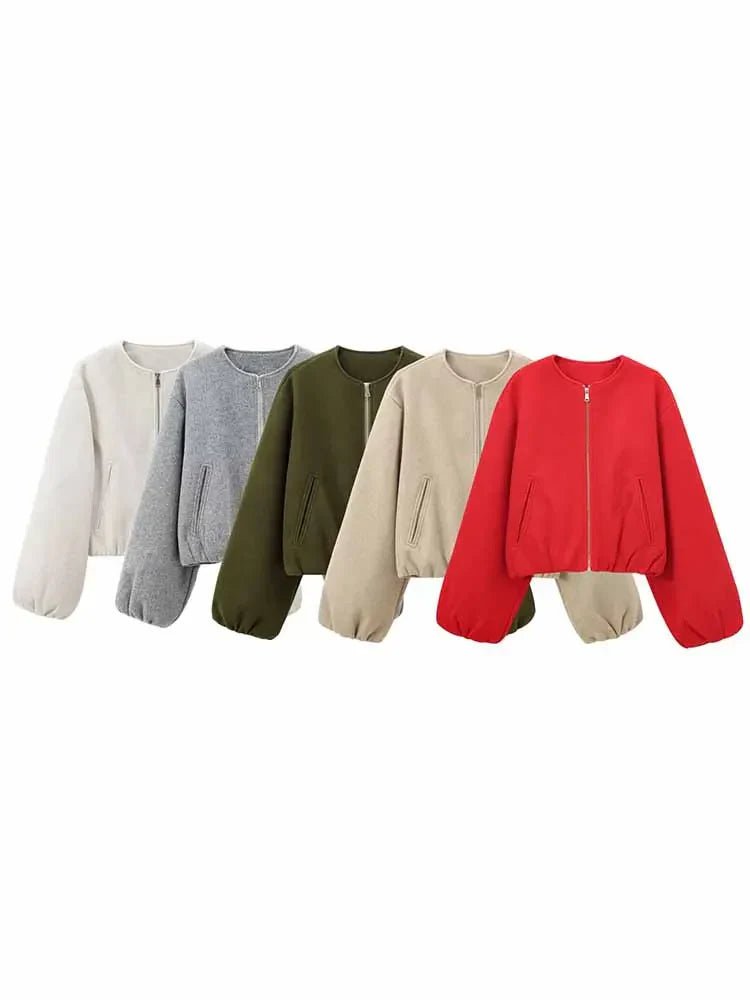 Miss | Bomberjas Dames Casual Oversized - Polyester - Miss Madera