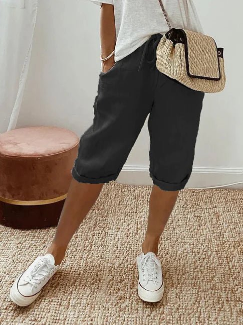 Miss | Broek Dames Capri Elastische Taille - Katoen - Miss Madera MIS-9C1F29