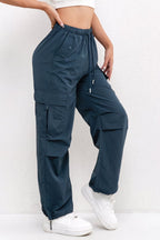 Miss | Broek Dames Cargo Losse Pasvorm Rechte Pijpen Trekkoord - Miss Madera MIS-OO98AF