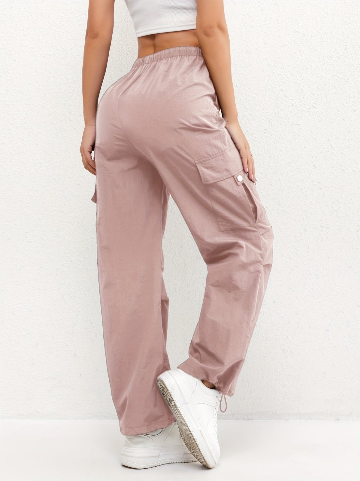 Miss | Broek Dames Cargo Losse Pasvorm Rechte Pijpen Trekkoord - Miss Madera MIS-THEGLM