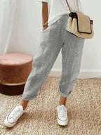 Miss | Broek Dames Casual Gestreept - Linnenmix - Miss Madera MIS-7EI8UC