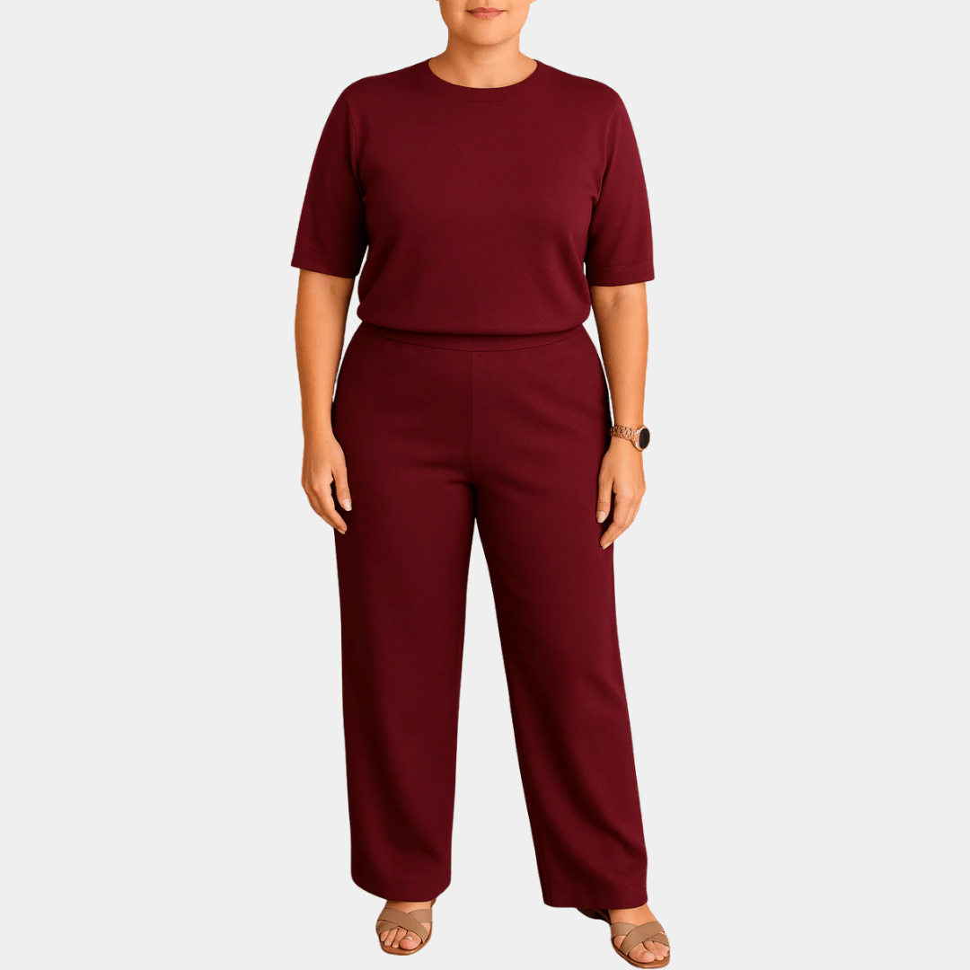 Miss | Broek Dames Casual High Waist Straight - Zacht Geweven Stof - Miss Madera MIS-LUJMHB