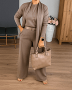 Miss | Broek Dames Casual High Waist Straight - Zacht Geweven Stof - Miss Madera MIS-J8FSWM